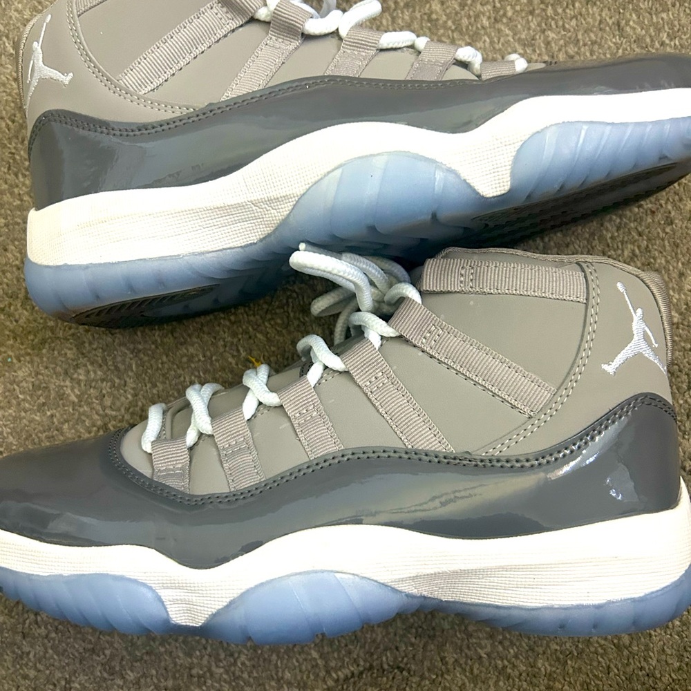 Gray and White High-Top Sneakers